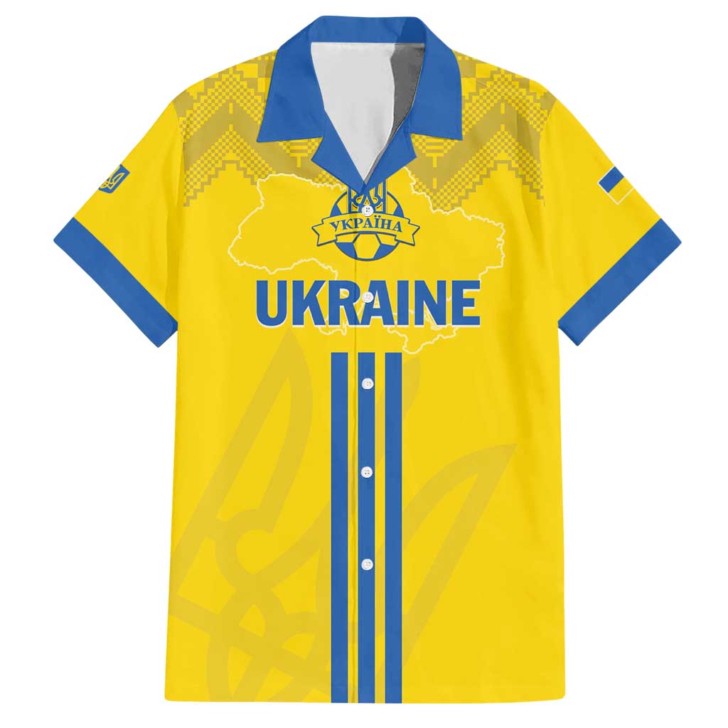 Custom Ukraine 2024 Football Family Matching Short Sleeve Bodycon Dress and Hawaiian Shirt Ukrainian Folk Pattern - Wonder Print Shop