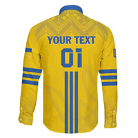 Custom Ukraine 2024 Football Family Matching Short Sleeve Bodycon Dress and Hawaiian Shirt Ukrainian Folk Pattern - Wonder Print Shop