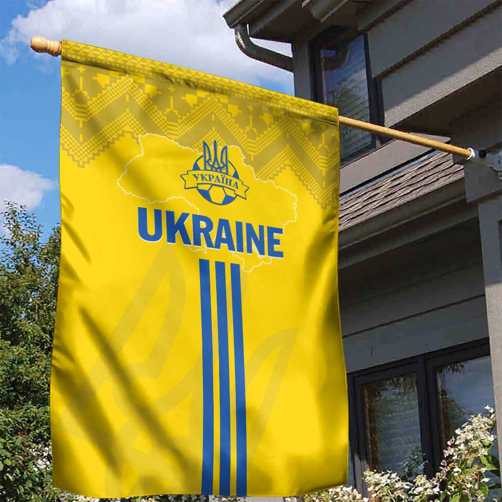 Ukraine 2024 Football Garden Flag Ukrainian Folk Pattern - Wonder Print Shop