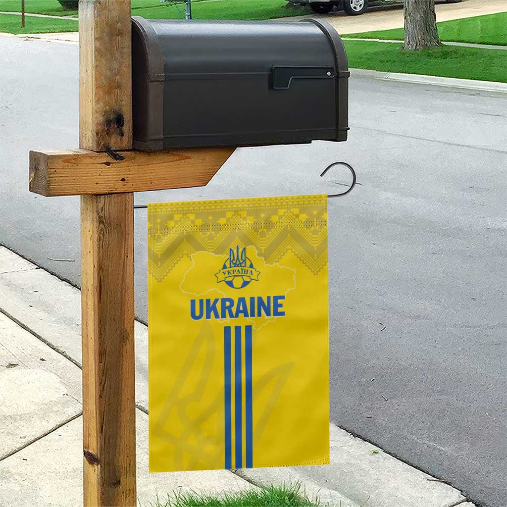 Ukraine 2024 Football Garden Flag Ukrainian Folk Pattern - Wonder Print Shop