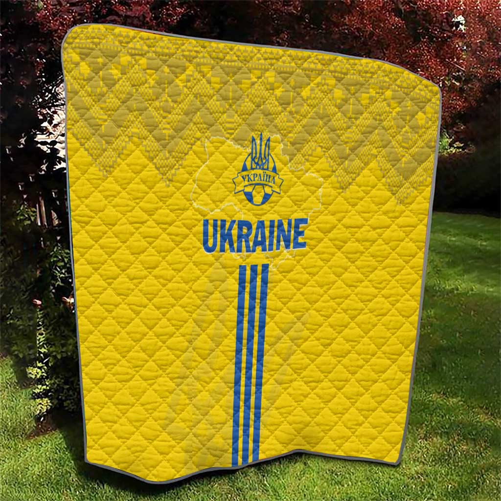 Ukraine 2024 Football Quilt Ukrainian Folk Pattern - Wonder Print Shop
