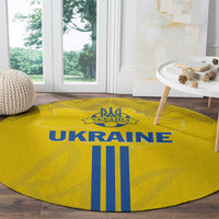 Ukraine 2024 Football Round Carpet Ukrainian Folk Pattern