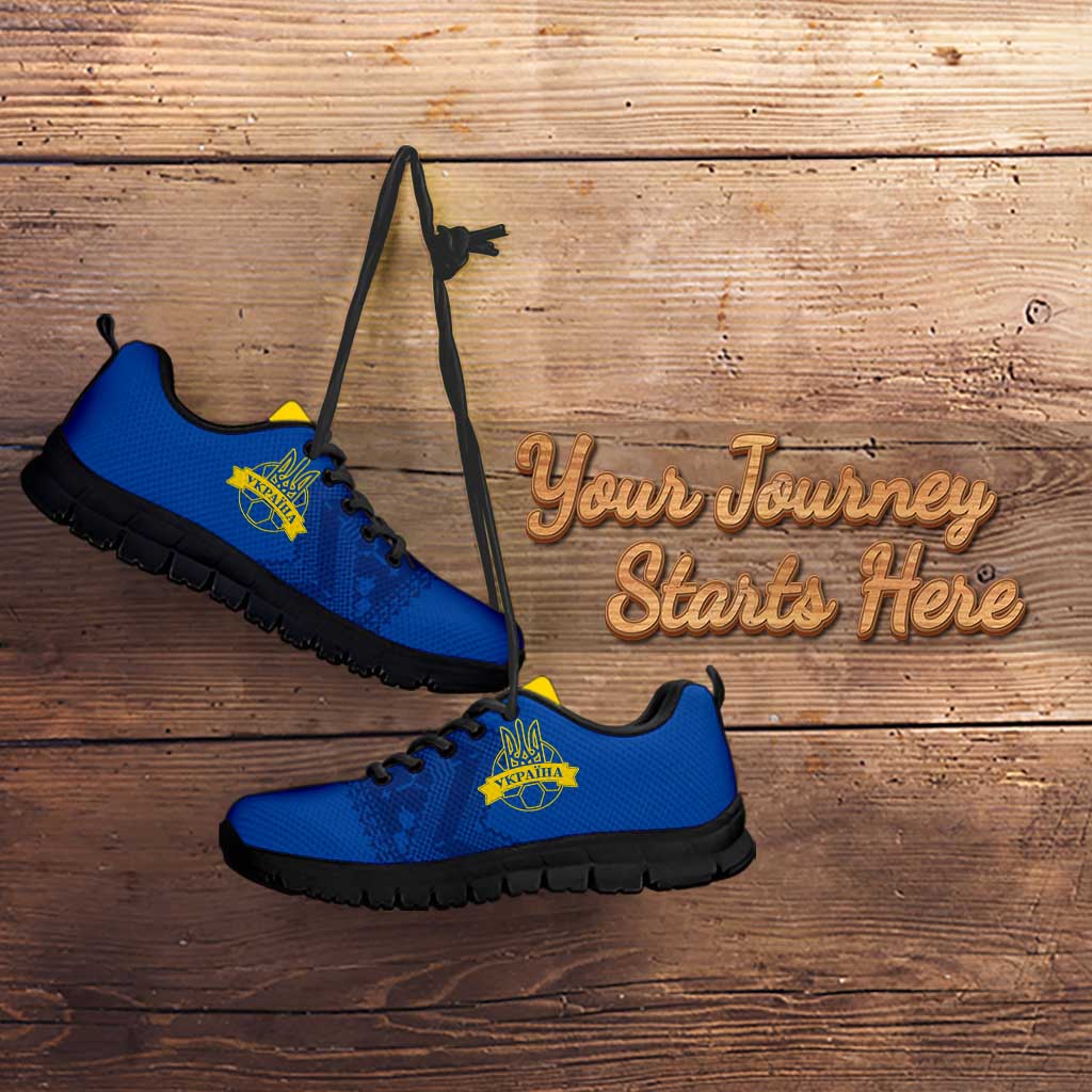 Ukraine 2024 Football Sneakers Ukrainian Folk Pattern - Wonder Print Shop