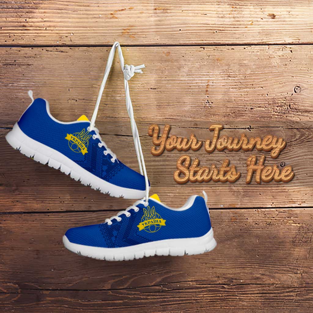 Ukraine 2024 Football Sneakers Ukrainian Folk Pattern - Wonder Print Shop
