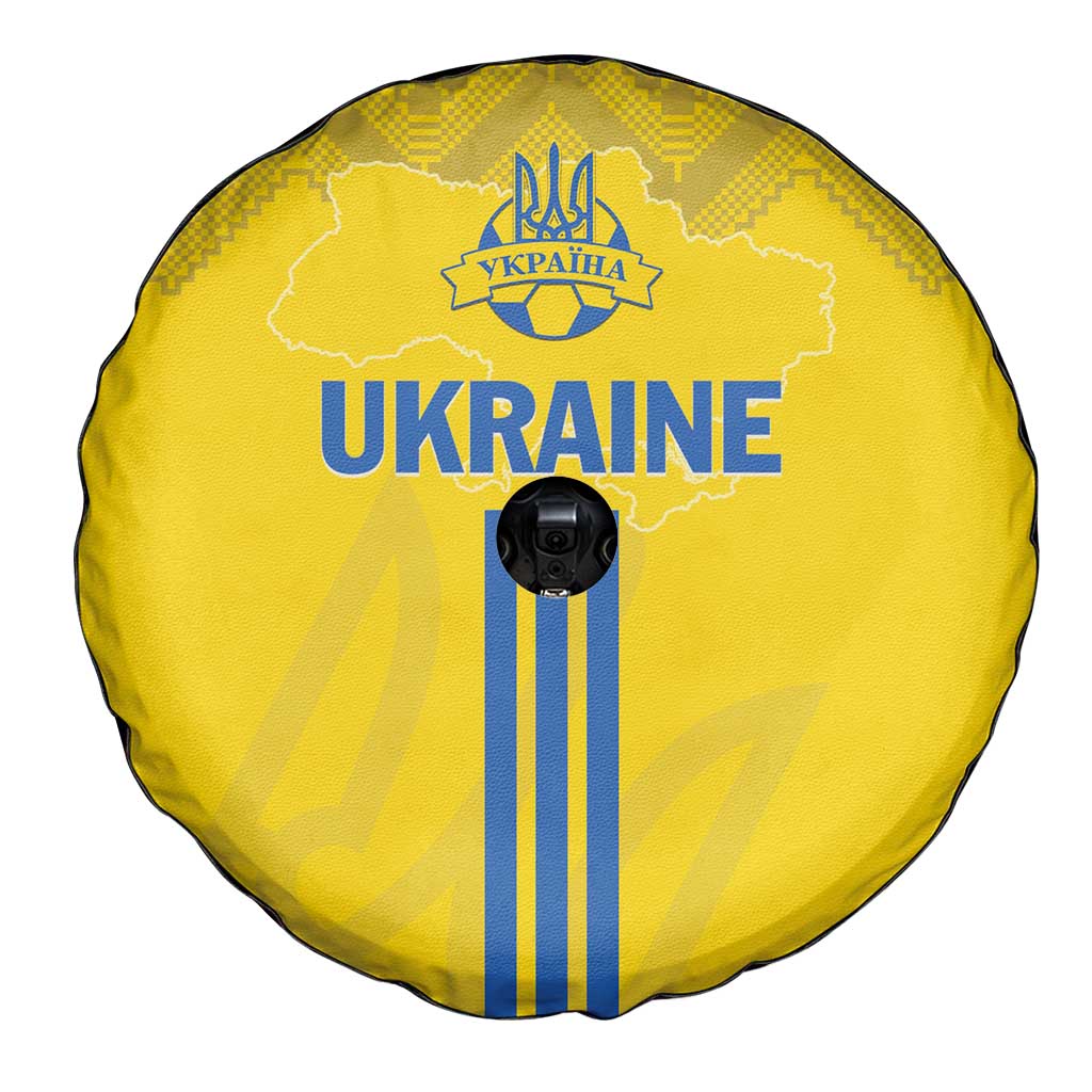 Ukraine 2024 Football Spare Tire Cover Ukrainian Folk Pattern - Wonder Print Shop
