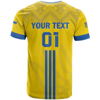 Custom Ukraine 2024 Football T Shirt Ukrainian Folk Pattern - Wonder Print Shop