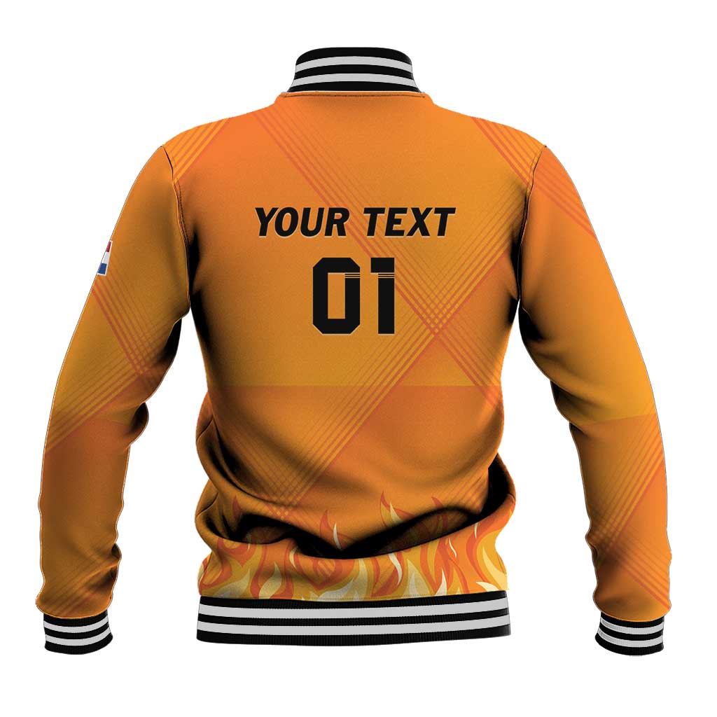 Custom Netherlands 2024 Football Baseball Jacket Holland Oranje Lions - Wonder Print Shop