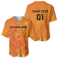 Custom Netherlands 2024 Football Baseball Jersey Holland Oranje Lions - Wonder Print Shop