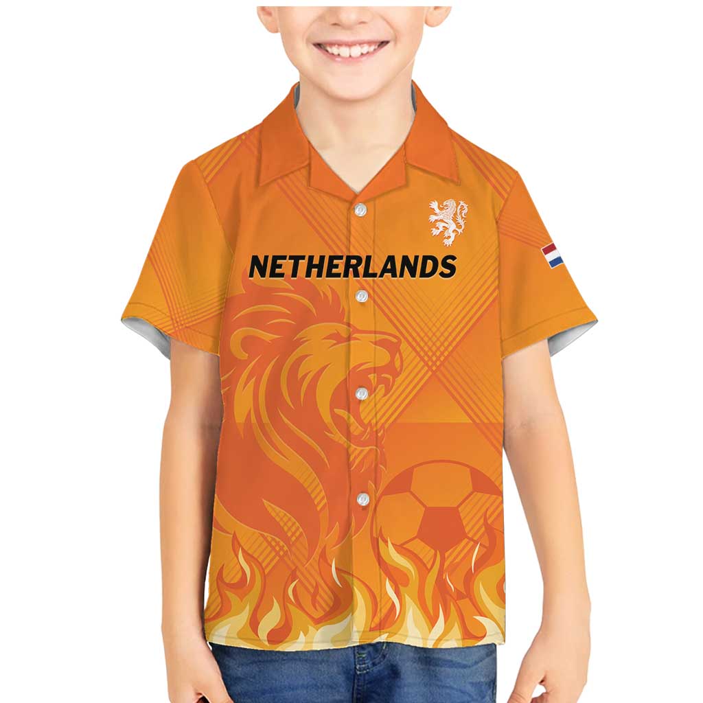Custom Netherlands 2024 Football Family Matching Mermaid Dress and Hawaiian Shirt Holland Oranje Lions - Wonder Print Shop