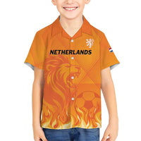 Custom Netherlands 2024 Football Family Matching Short Sleeve Bodycon Dress and Hawaiian Shirt Holland Oranje Lions - Wonder Print Shop