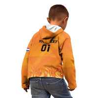 Custom Netherlands 2024 Football Kid Hoodie Holland Oranje Lions - Wonder Print Shop