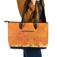 Netherlands 2024 Football Leather Tote Bag Holland Oranje Lions - Wonder Print Shop
