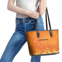 Netherlands 2024 Football Leather Tote Bag Holland Oranje Lions - Wonder Print Shop