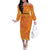 Custom Netherlands 2024 Football Off The Shoulder Long Sleeve Dress Holland Oranje Lions - Wonder Print Shop