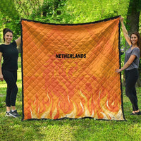 Netherlands 2024 Football Quilt Holland Oranje Lions - Wonder Print Shop