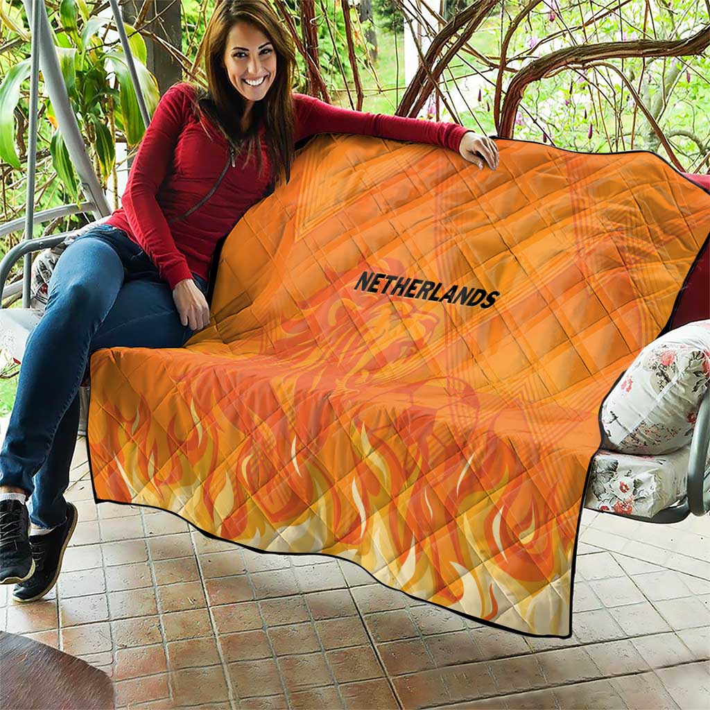 Netherlands 2024 Football Quilt Holland Oranje Lions - Wonder Print Shop