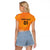 Custom Netherlands 2024 Football Raglan Cropped T Shirt Holland Oranje Lions - Wonder Print Shop