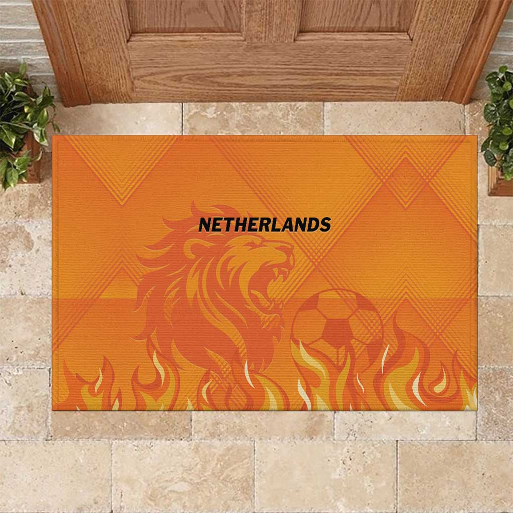 Netherlands 2024 Football Rubber Doormat Holland Oranje Lions - Wonder Print Shop