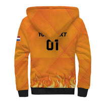 Custom Netherlands 2024 Football Sherpa Hoodie Holland Oranje Lions - Wonder Print Shop