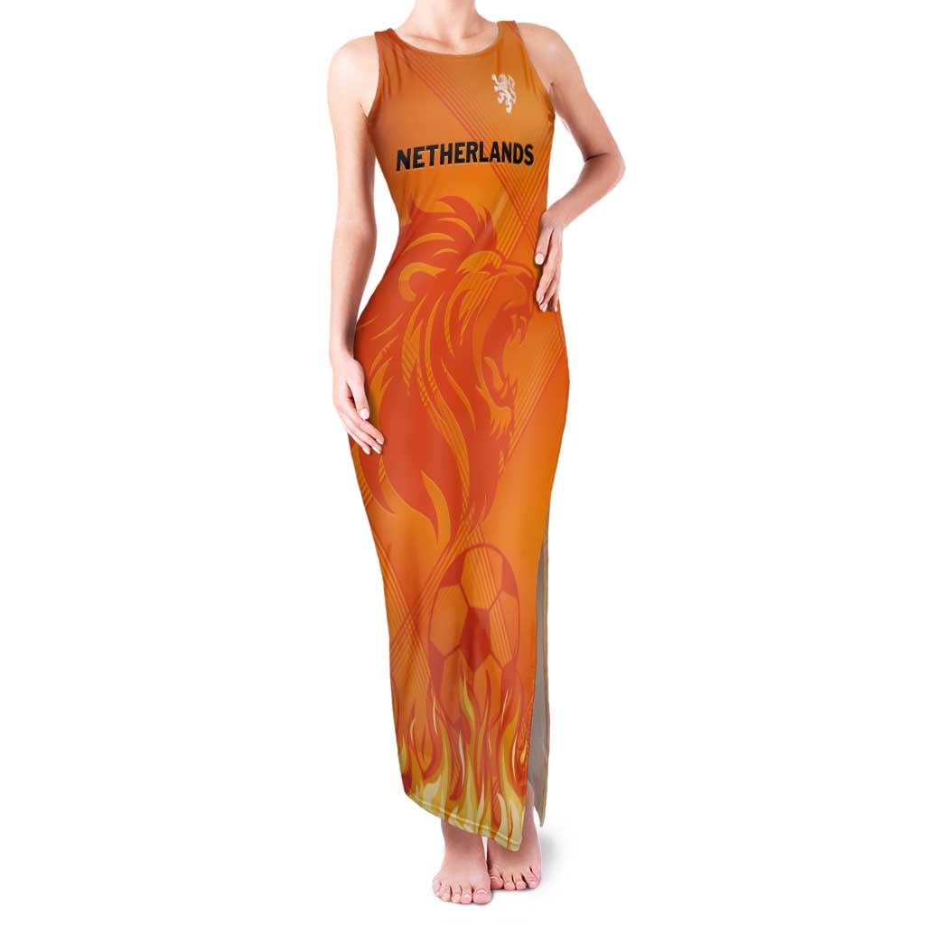 Custom Netherlands 2024 Football Tank Maxi Dress Holland Oranje Lions - Wonder Print Shop