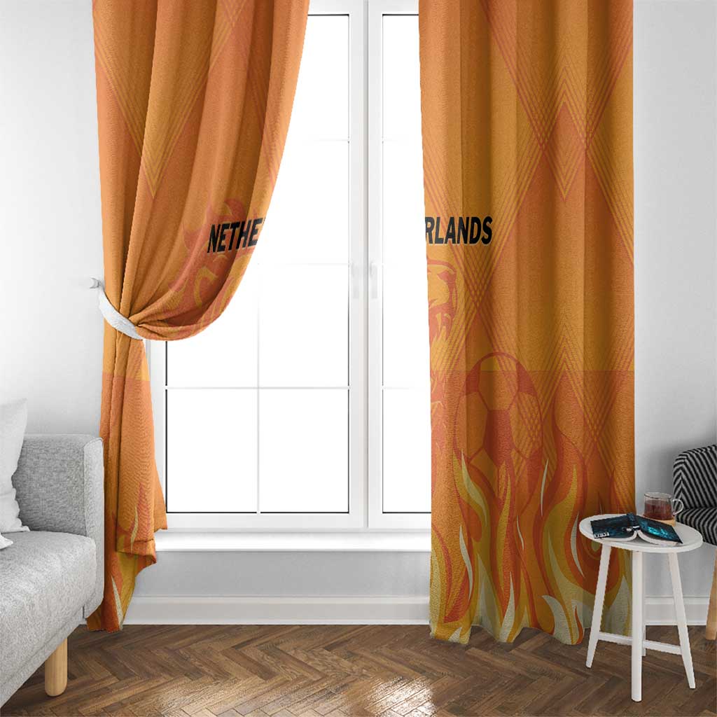 Netherlands 2024 Football Window Curtain Holland Oranje Lions - Wonder Print Shop