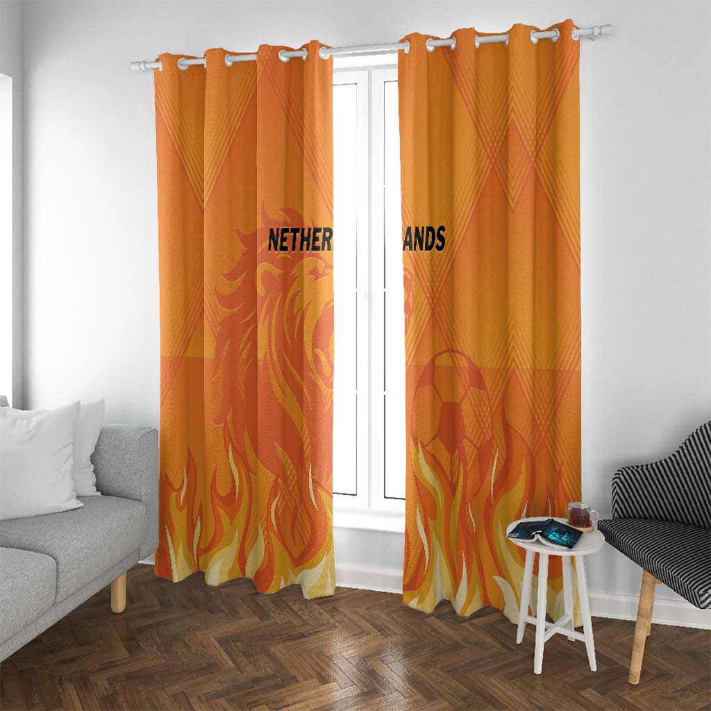 Netherlands 2024 Football Window Curtain Holland Oranje Lions - Wonder Print Shop