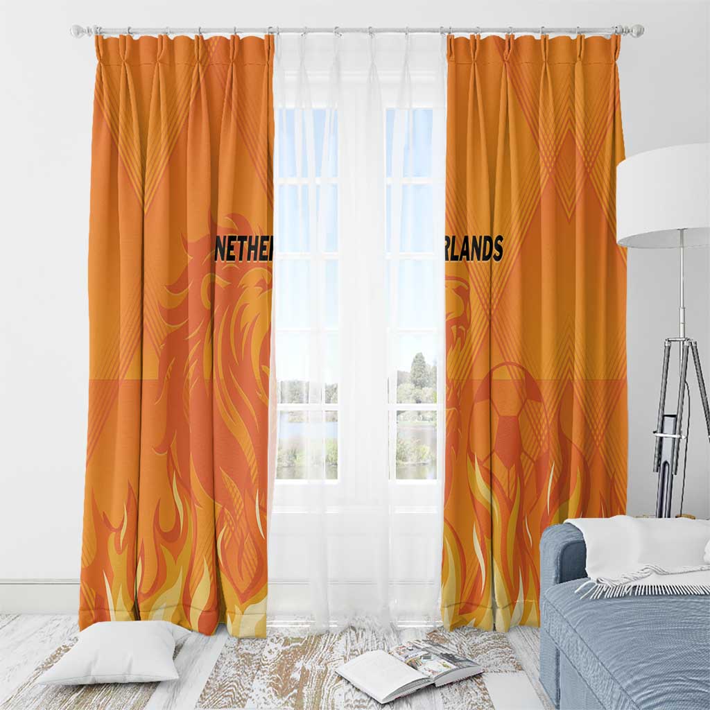 Netherlands 2024 Football Window Curtain Holland Oranje Lions - Wonder Print Shop