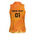 Custom Netherlands 2024 Football Women Sleeveless Polo Shirt Holland Oranje Lions - Wonder Print Shop