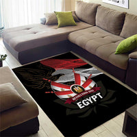 Egypt Revolution Day Area Rug Steppe Eagle Lotus Flower - Wonder Print Shop