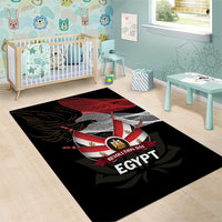 Egypt Revolution Day Area Rug Steppe Eagle Lotus Flower - Wonder Print Shop