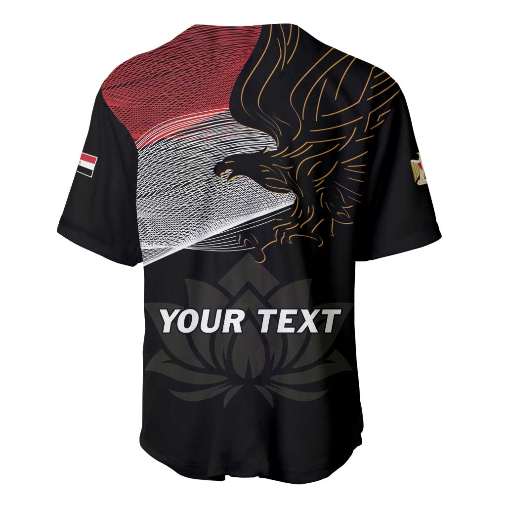 Personalized Egypt Revolution Day Baseball Jersey Steppe Eagle Lotus Flower - Wonder Print Shop