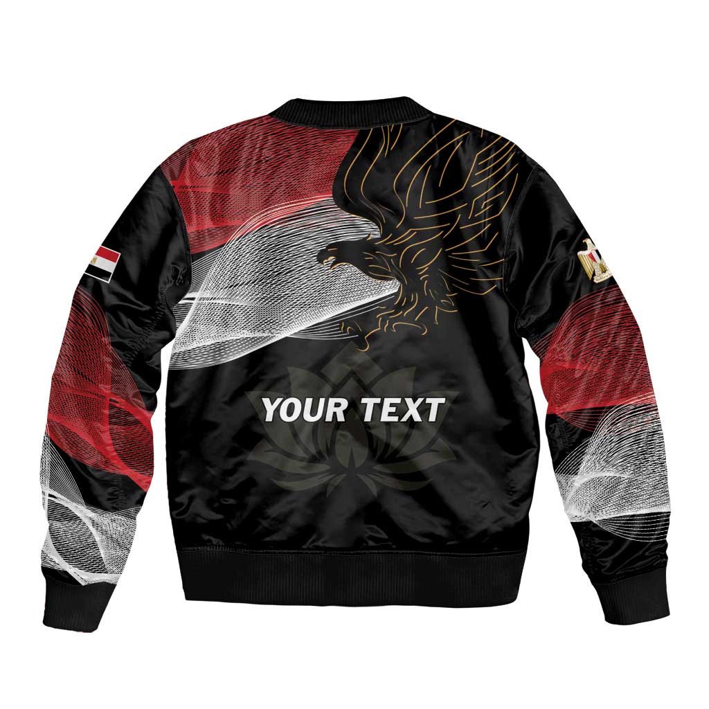 Personalized Egypt Revolution Day Bomber Jacket Steppe Eagle Lotus Flower - Wonder Print Shop