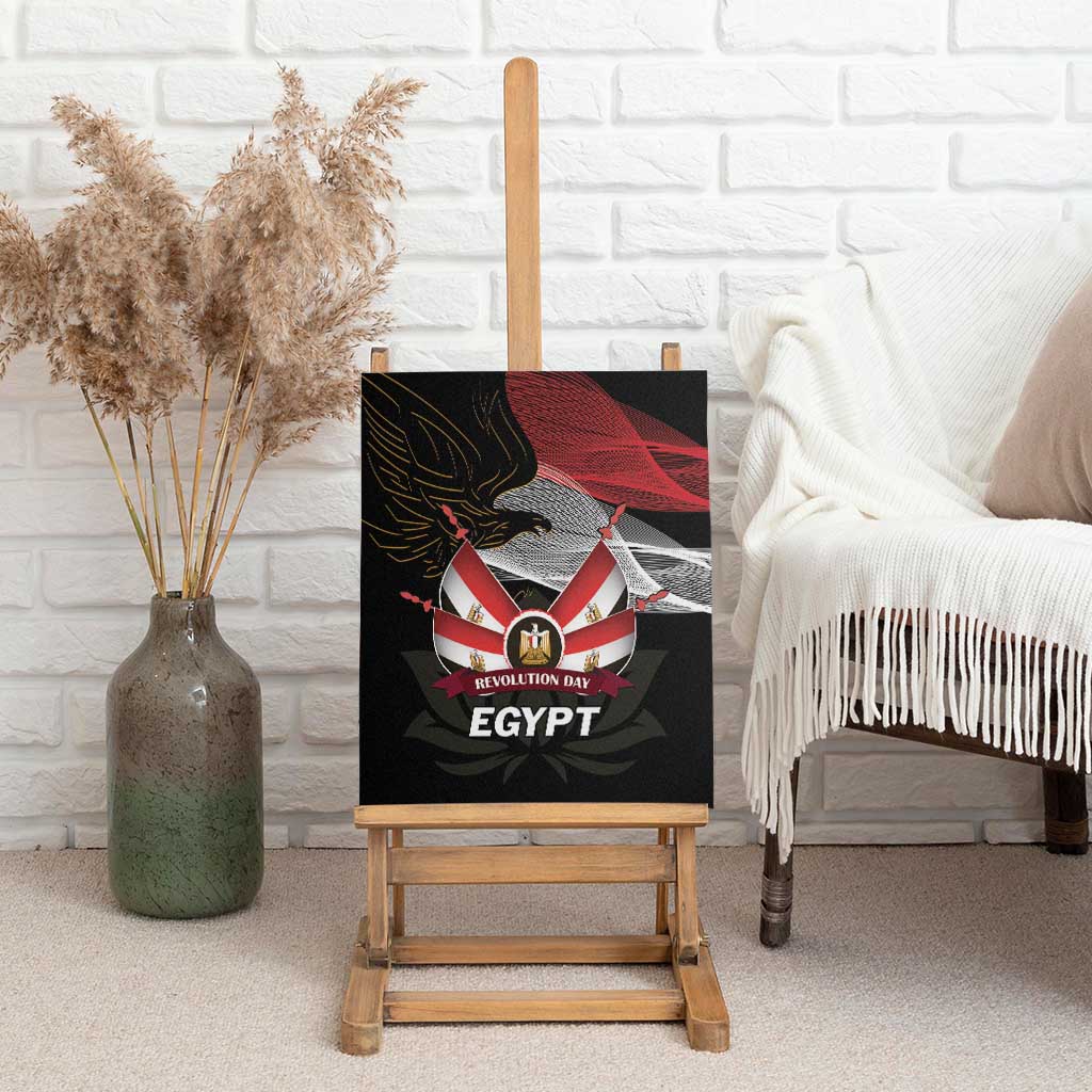 Egypt Revolution Day Canvas Wall Art Steppe Eagle Lotus Flower - Wonder Print Shop