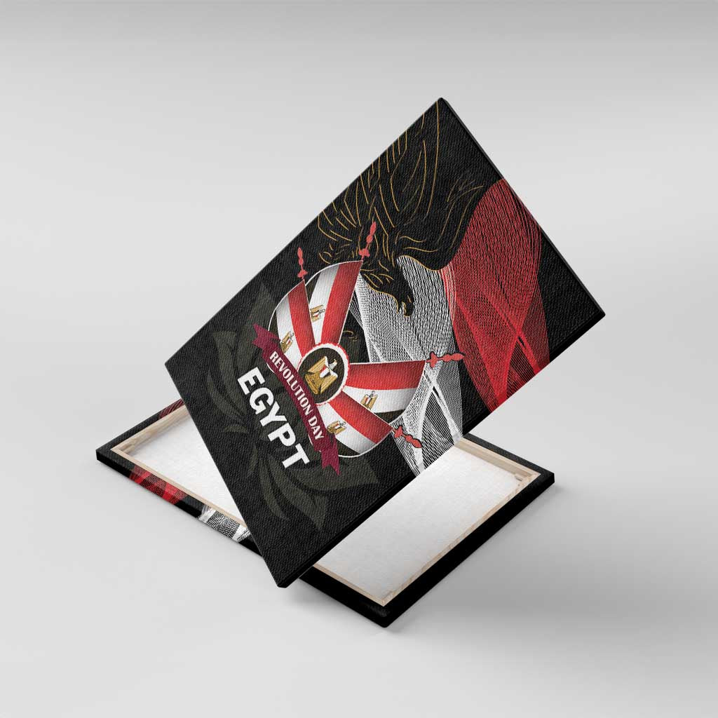 Egypt Revolution Day Canvas Wall Art Steppe Eagle Lotus Flower - Wonder Print Shop