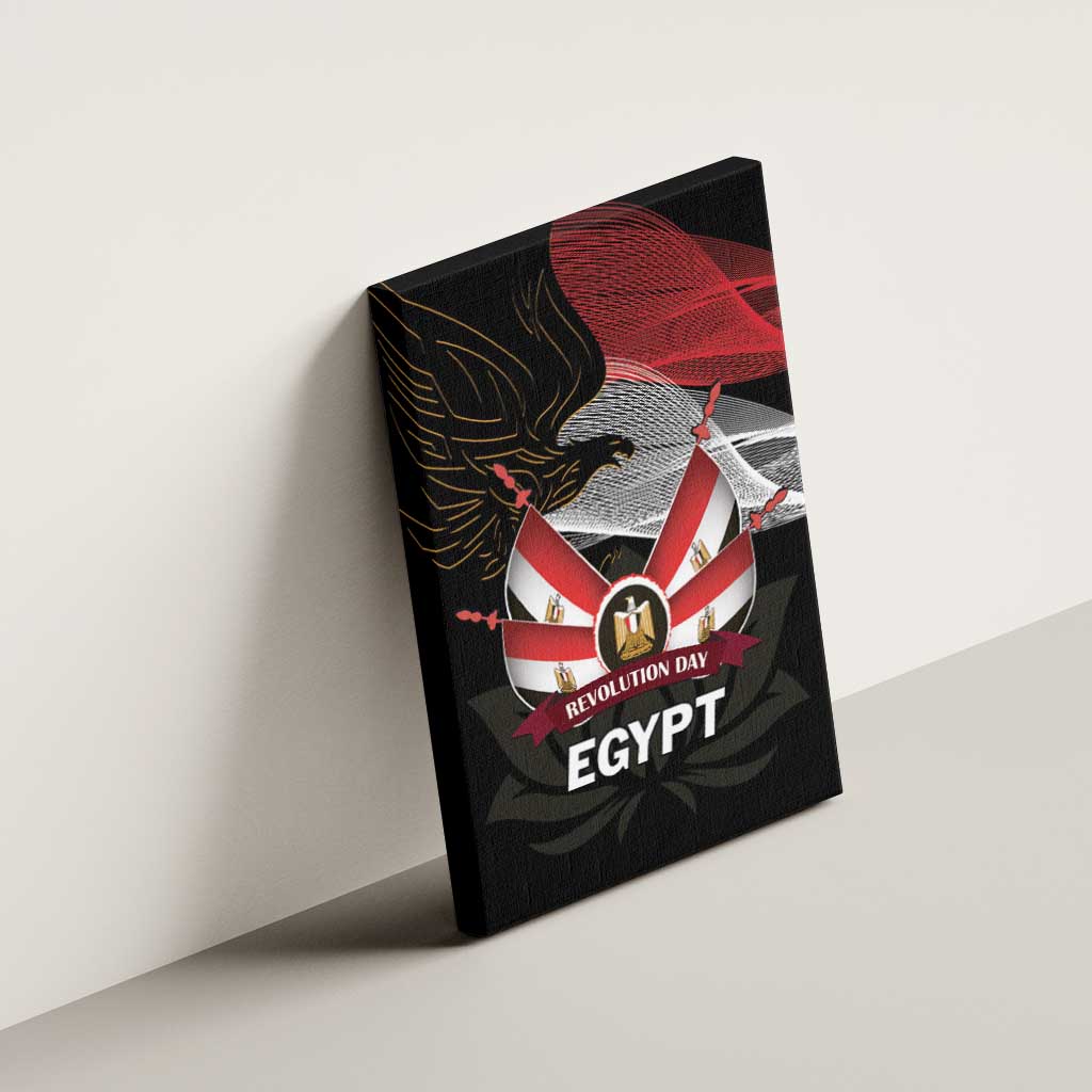 Egypt Revolution Day Canvas Wall Art Steppe Eagle Lotus Flower - Wonder Print Shop