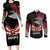 Personalized Egypt Revolution Day Couples Matching Long Sleeve Bodycon Dress and Long Sleeve Button Shirt Steppe Eagle Lotus Flower - Wonder Print Shop