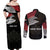 Personalized Egypt Revolution Day Couples Matching Off Shoulder Maxi Dress and Long Sleeve Button Shirt Steppe Eagle Lotus Flower - Wonder Print Shop