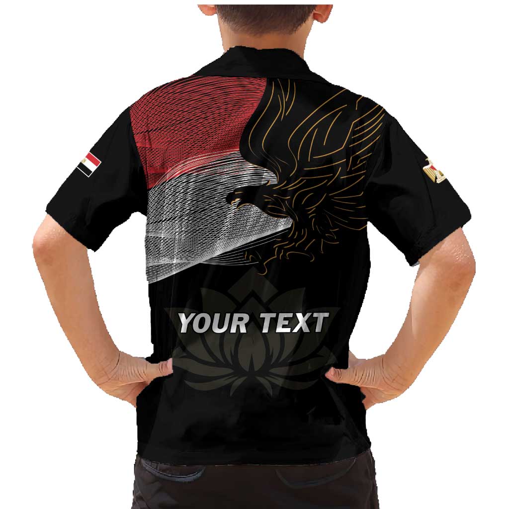 Personalized Egypt Revolution Day Family Matching Mermaid Dress and Hawaiian Shirt Steppe Eagle Lotus Flower - Wonder Print Shop