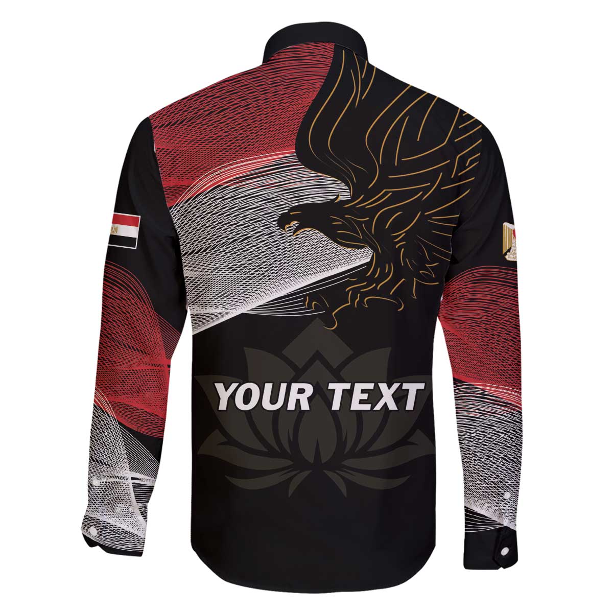 Personalized Egypt Revolution Day Family Matching Puletasi and Hawaiian Shirt Steppe Eagle Lotus Flower - Wonder Print Shop