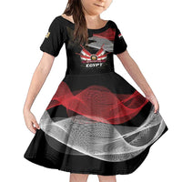 Personalized Egypt Revolution Day Family Matching Short Sleeve Bodycon Dress and Hawaiian Shirt Steppe Eagle Lotus Flower - Wonder Print Shop