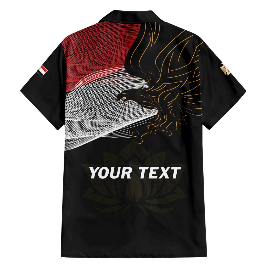 Personalized Egypt Revolution Day Family Matching Short Sleeve Bodycon Dress and Hawaiian Shirt Steppe Eagle Lotus Flower - Wonder Print Shop