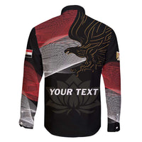 Personalized Egypt Revolution Day Family Matching Short Sleeve Bodycon Dress and Hawaiian Shirt Steppe Eagle Lotus Flower - Wonder Print Shop