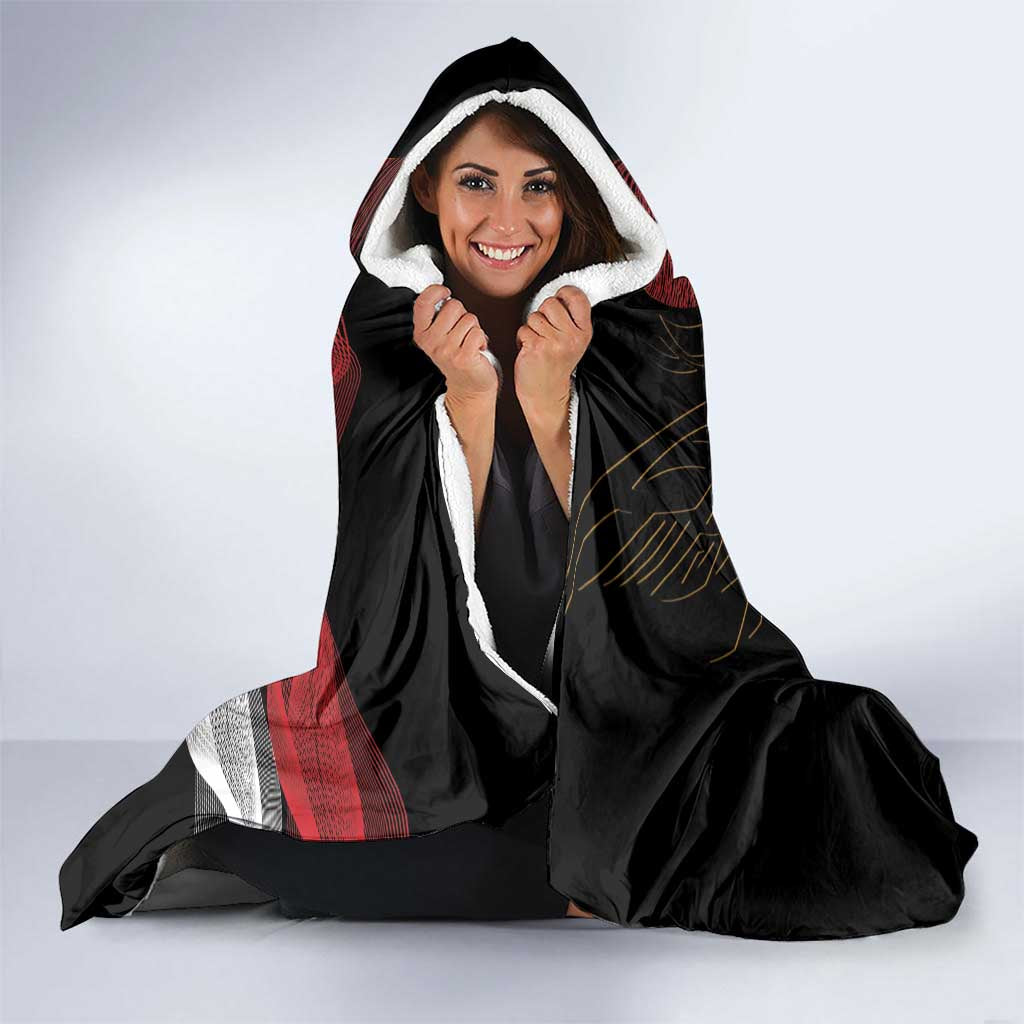 Egypt Revolution Day Hooded Blanket Steppe Eagle Lotus Flower