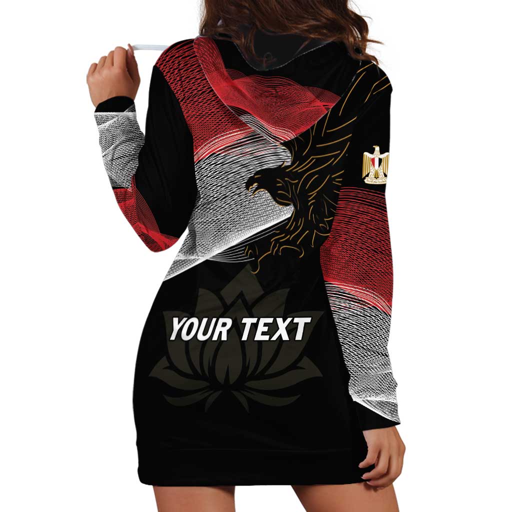 Personalized Egypt Revolution Day Hoodie Dress Steppe Eagle Lotus Flower - Wonder Print Shop
