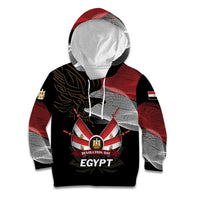 Personalized Egypt Revolution Day Kid Hoodie Steppe Eagle Lotus Flower - Wonder Print Shop