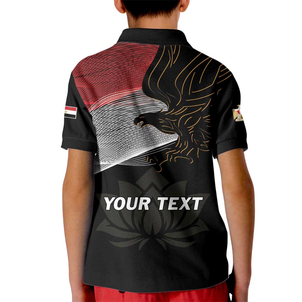 Personalized Egypt Revolution Day Kid Polo Shirt Steppe Eagle Lotus Flower - Wonder Print Shop
