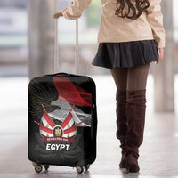Egypt Revolution Day Luggage Cover Steppe Eagle Lotus Flower - Wonder Print Shop