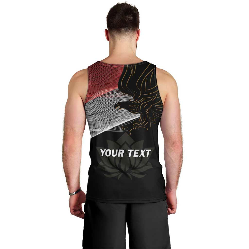Personalized Egypt Revolution Day Men Tank Top Steppe Eagle Lotus Flower - Wonder Print Shop