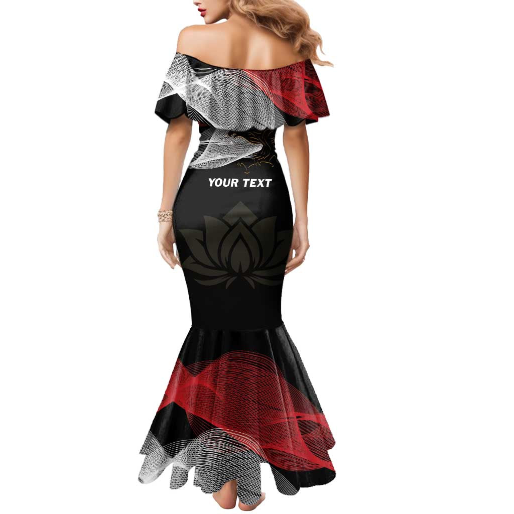 Personalized Egypt Revolution Day Mermaid Dress Steppe Eagle Lotus Flower - Wonder Print Shop