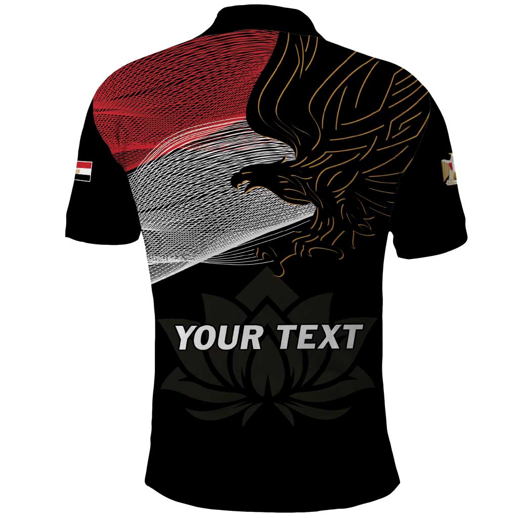 Personalized Egypt Revolution Day Polo Shirt Steppe Eagle Lotus Flower - Wonder Print Shop